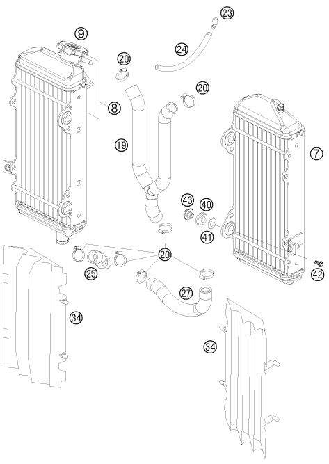 SYSTEME DE REFROIDISSEMENT POUR 450 SXS F 2008 EU