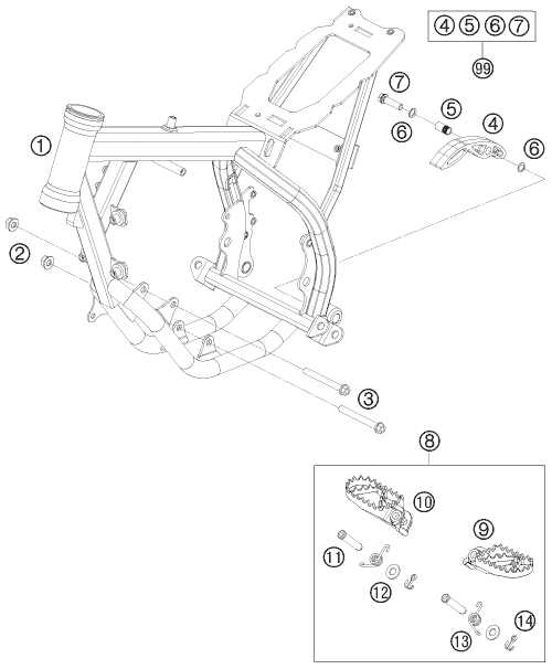 CADRE POUR 50 SX MINI 2009 (EU)