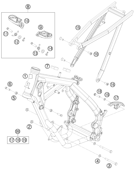 CADRE POUR 65 XC 2009 EU