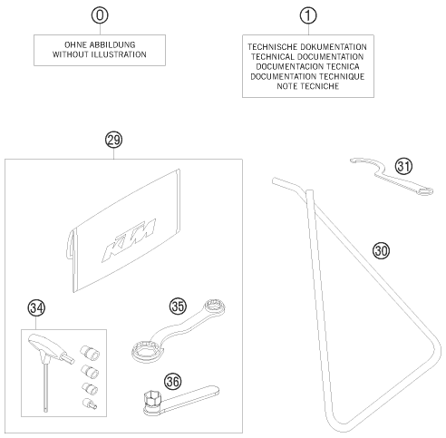 PIECES JOINTES POUR 65 SX 2009 (EU)