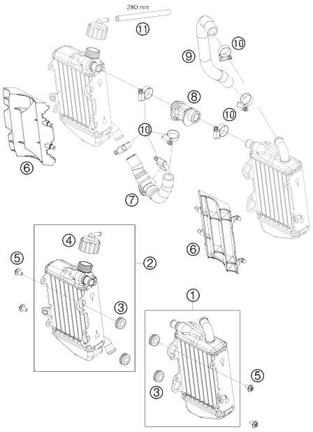 SYSTEME DE REFROIDISSEMENT POUR 65 SX 2009 (EU)