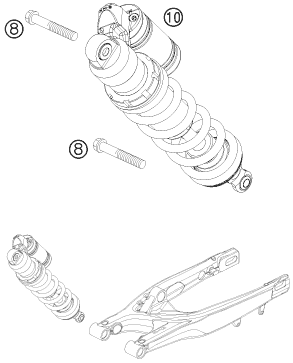 AMORTISSEUR POUR 250 EXC 2009 EU