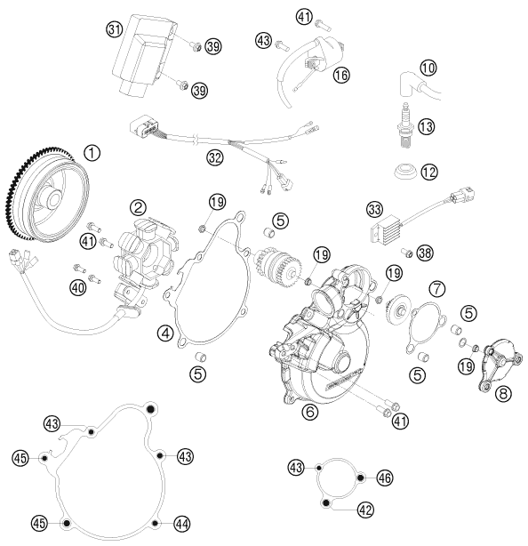 SYSTEME DE ALLUMAGE POUR 250 EXC 2011 (EU)