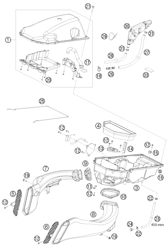 FILTRE A AIR POUR 1190 RC 8 R 2009 (EU)