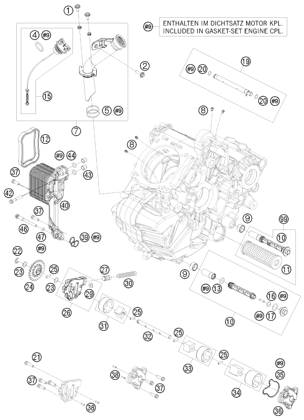 SYSTEME DE LUBRIFICATION POUR 1190 RC 8 R 2009 (EU)