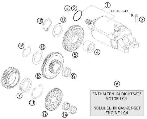 DEMARREUR ELECTRIQUE POUR 690 SMC 2010 AUGB