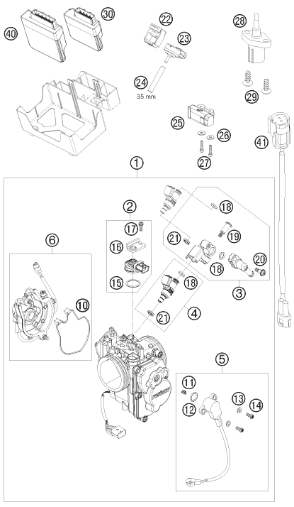 CORPS DU CLAPET DETRANGLEMENT POUR 690 ENDURO 08 (AU/GB)