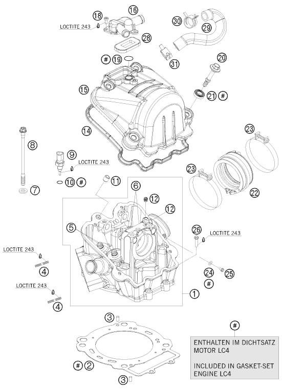 CULASSE POUR 690 DUKE R 2010 AUGB