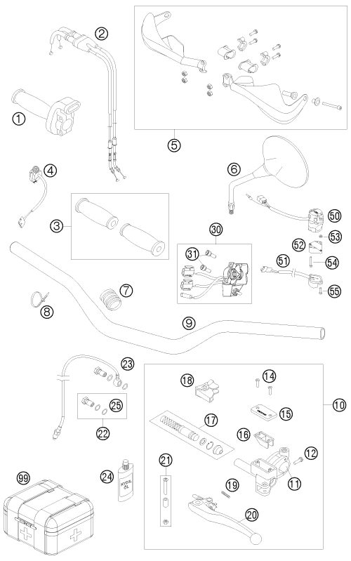 GUIDON ARMATURES POUR 690 RALLY FACTORY REPLICA EU