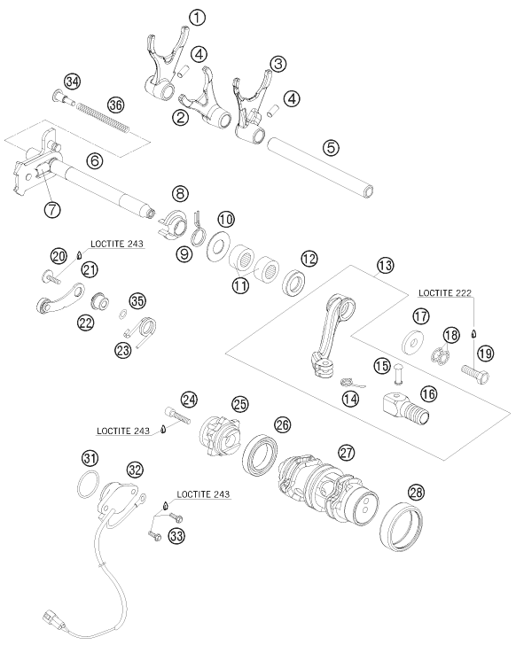 MECANISME DE SELECTION POUR 690 RALLY FACTORY REPLICA EU