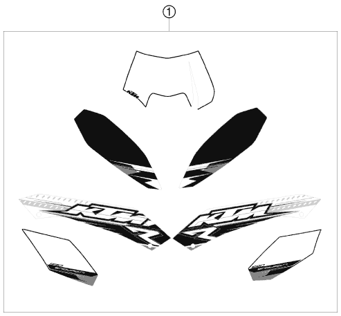 KIT DECO POUR 690 ENDURO R 09 EU