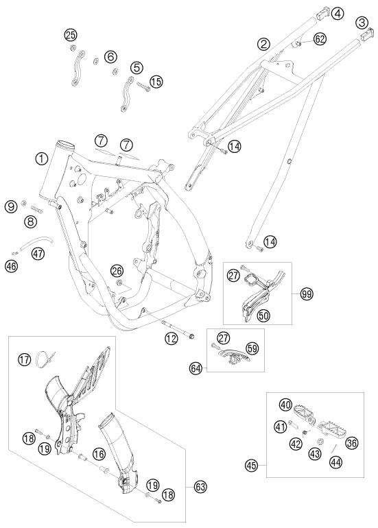 CADRE POUR 250 SX-F 2009 (EU)