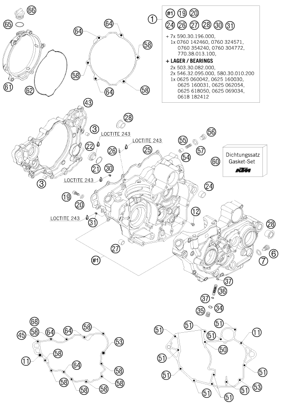 CARTER MOTEUR POUR 250 SX-F 2010 (EU)