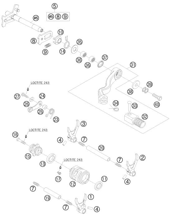 MECANISME DE SELECTION POUR 250 EXC F 2009 EU