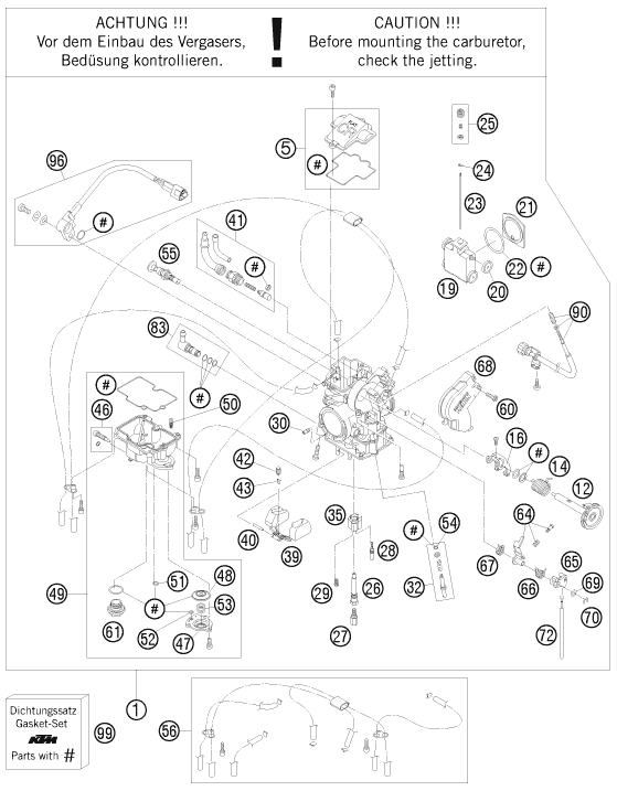 CARBURATEUR POUR 450 SMR 2009 (EU)