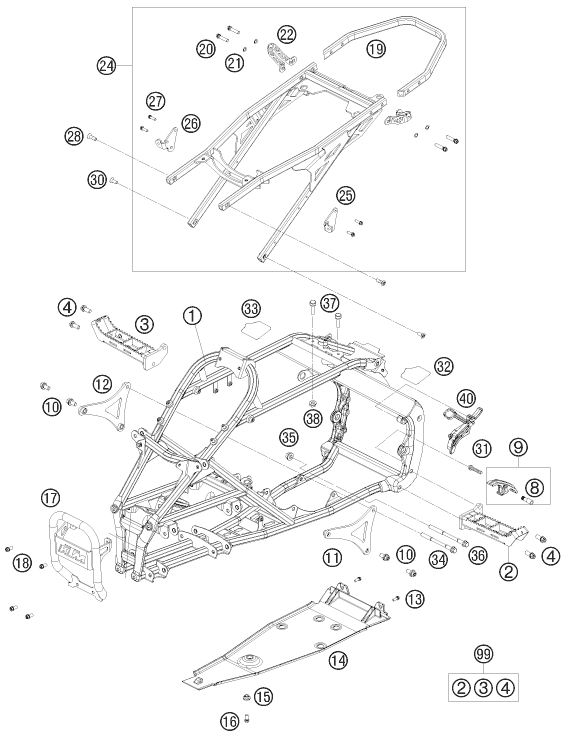CADRE POUR 450 SX ATV 2009 EU