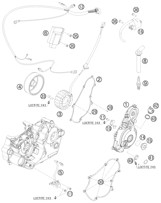 SYSTEME DE ALLUMAGE POUR 450 SX ATV 2009 EU