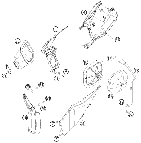 FILTRE A AIR POUR 125 SX 2010 EU