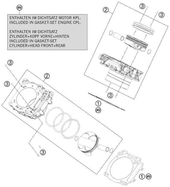 CYLINDRE POUR 1190 RC8-R 2010 (EU)