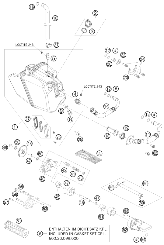 SYSTEME DE LUBRIFICATION POUR 990 SUPERMOTO R 2010 (AU/GB)