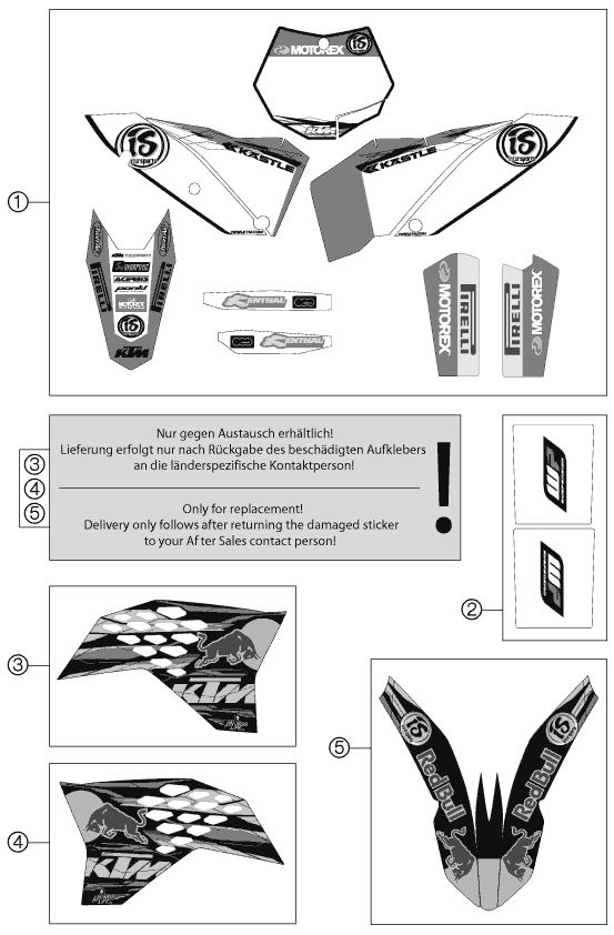 KIT DECO POUR 250 SX-F FACT.REPL.MUSQ. ED 10 (EU)