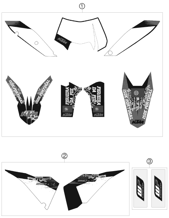KIT DECO POUR 250 EXC F SIX DAYS 2010 EU