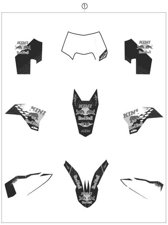 KIT DECO POUR 125 EXC CHAMPION EDITION 2010 EU
