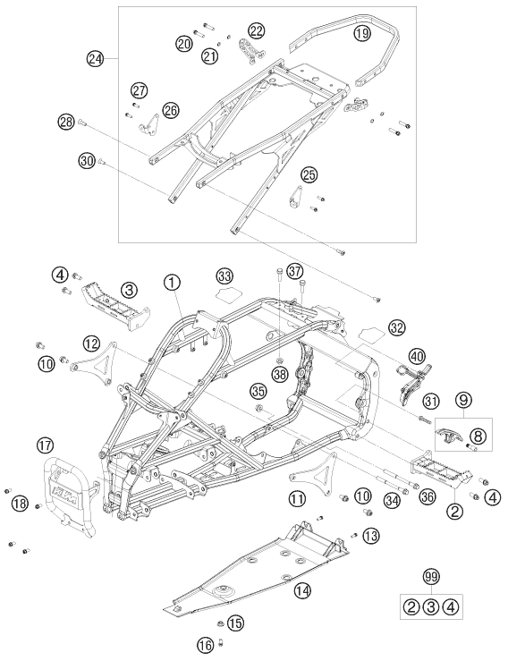 CADRE POUR 450 SX ATV 2010 EU