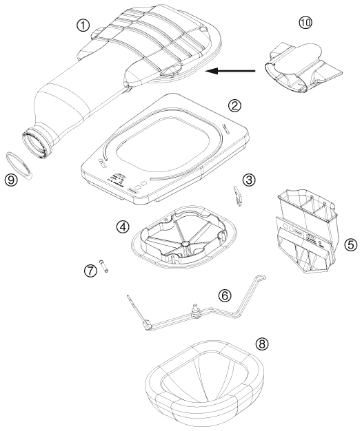 FILTRE A AIR POUR 450 SX ATV 2010 (EU)