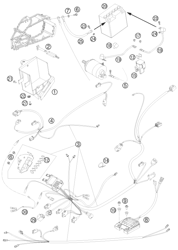 FAISCEAU DE CABLES POUR 525 XC ATV 2010 EU