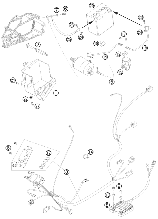 FAISCEAU DE CABLES POUR 450 SX ATV 2010 EU