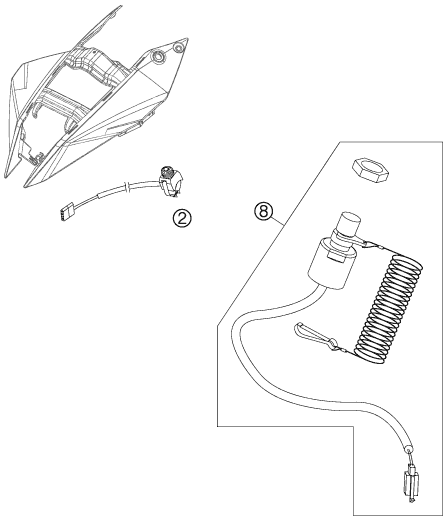 INSTRUMENTS SYSTEME DE VERROUILLAGE POUR 450 SX ATV 2010 (EU)