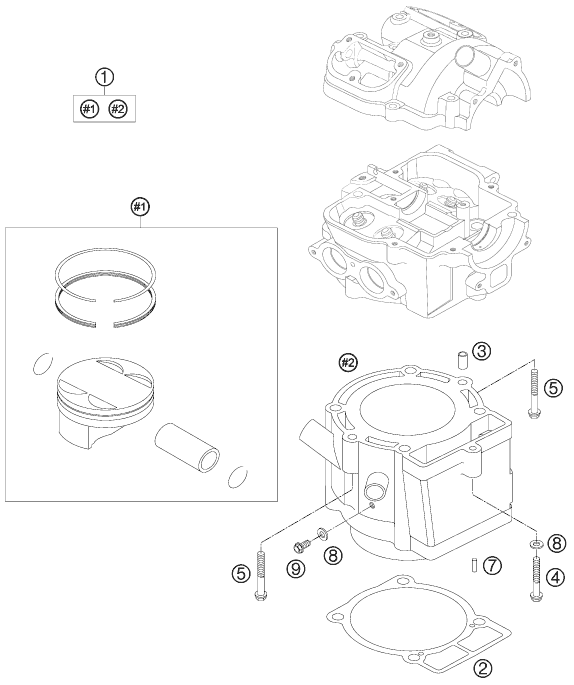 CYLINDRE POUR 450 XC ATV 2010 EU
