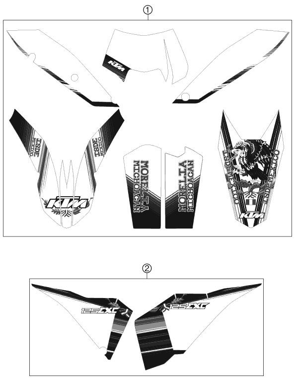 KIT DECO POUR 125 EXC SIX-DAYS 2011 (EU)
