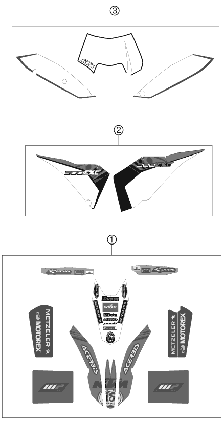 KIT DECO POUR 300 EXC FACTORY EDIT 2011 EU