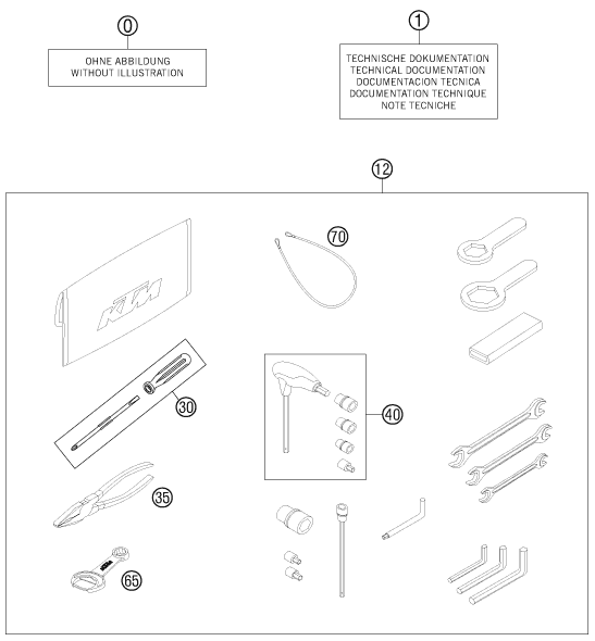 PIECES JOINTES POUR 990 ADVENTURE WHITE ABS 11 EU