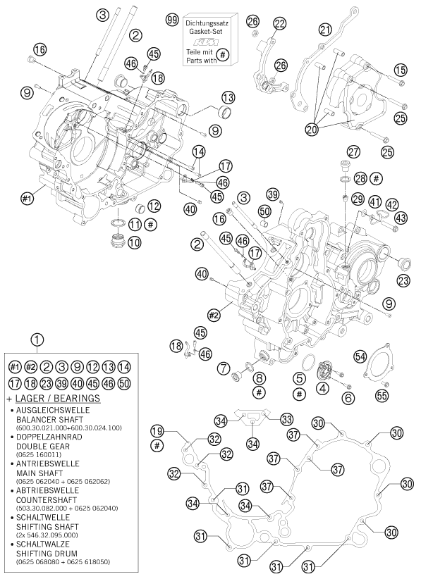 CARTER MOTEUR POUR 990 ADV LIM EDIT OR ABS 11 EU