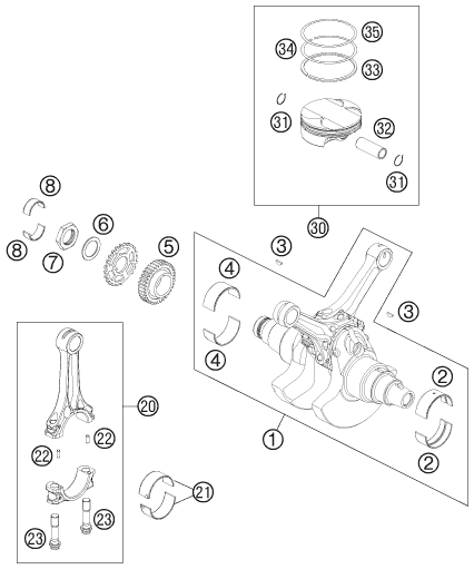 VILEBREQUIN PISTON POUR 990 ADV. LIM. EDIT. OR ABS 11 (EU)