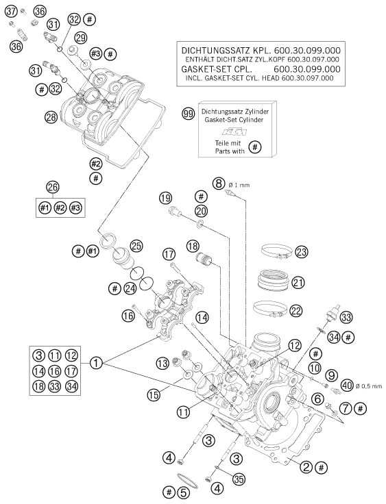 CULASSE AVANT POUR 990 ADVENTURE ORANGE ABS 11 EU