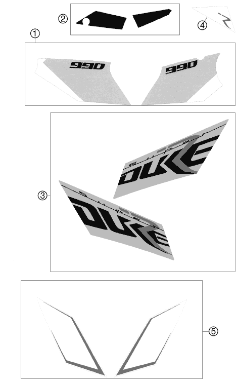 KIT DECO POUR 990 SUPER DUKE R 2011 EU