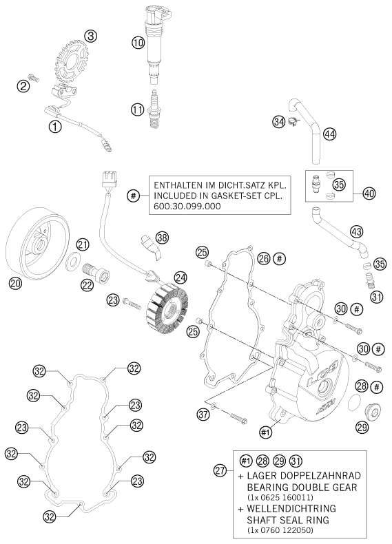 SYSTEME DE ALLUMAGE POUR 990 SUPER DUKE BLACK 2011 EU