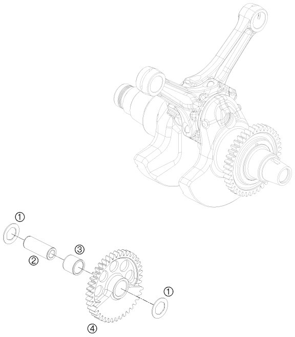 ARBRE DEQUILIBRAGE POUR 1190 RC8 R WHITE 2015 FR