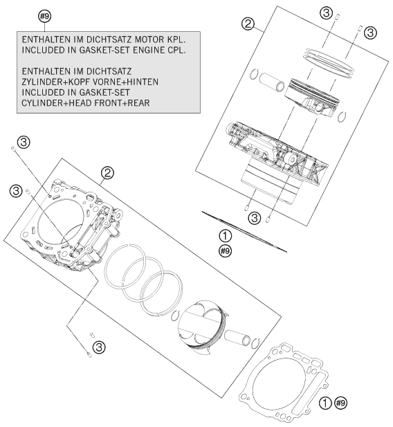 CYLINDRE POUR 1190 ADV. ABS GREY WES. 2014 (EU)