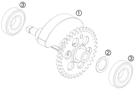 ARBRE DEQUILIBRAGE POUR 690 DUKE R ABS 2013 EU