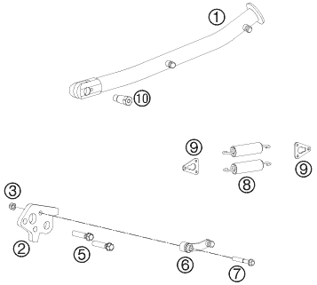 BEQUILLE LATERALE BEQUILLE CENTRALE POUR 450 RALLY FACTORY REPLICA (EU)