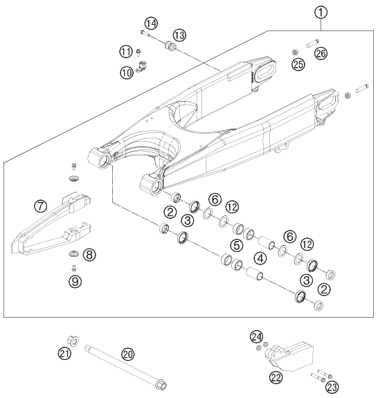 BRAS OSCILLANT POUR 450 RALLY FACTORY REPLICA EU