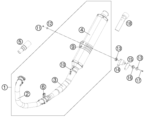 SYSTEME D ECHAPPEMENT POUR 450 RALLY FACTORY REPLICA (EU)