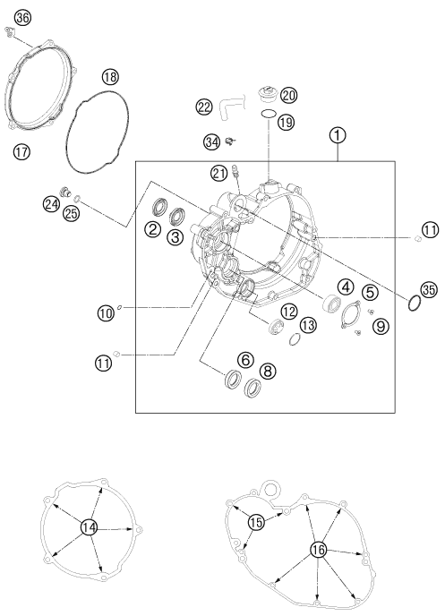 COUVERCLE D EMBRAYAGE POUR 450 RALLY FACTORY REPLICA