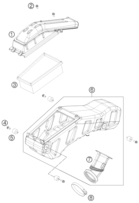 FILTRE A AIR POUR 690 SMC R 2012 AUGB