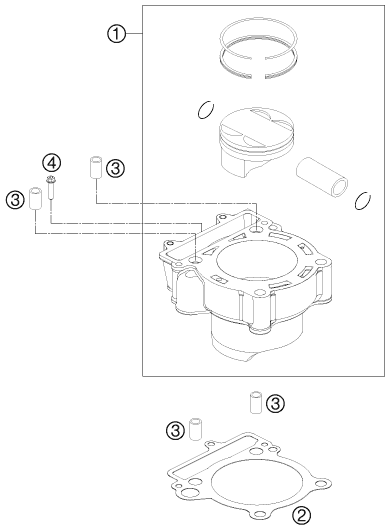 CYLINDRE POUR 250 EXC-F 2012 (EU)